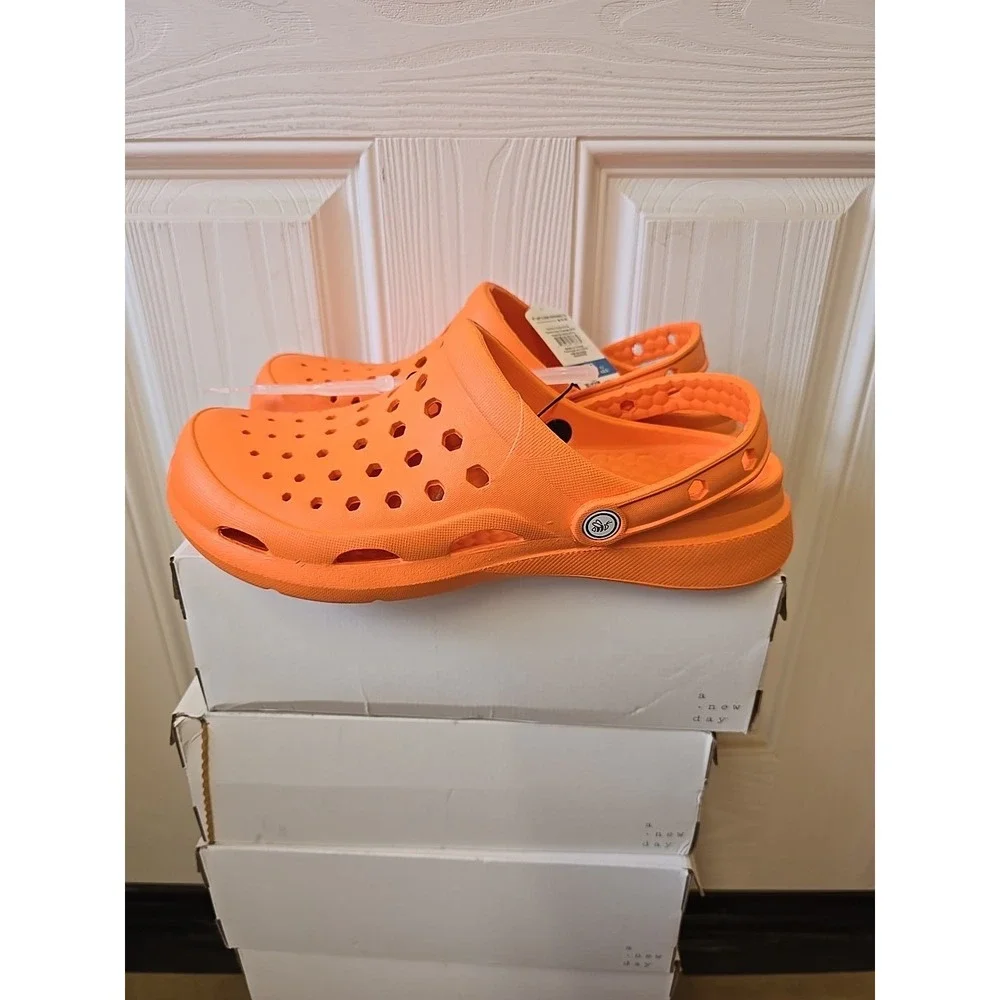 Joybees‎ Men's Active Chance Clogs - Game Day Orange Size 10 NWT